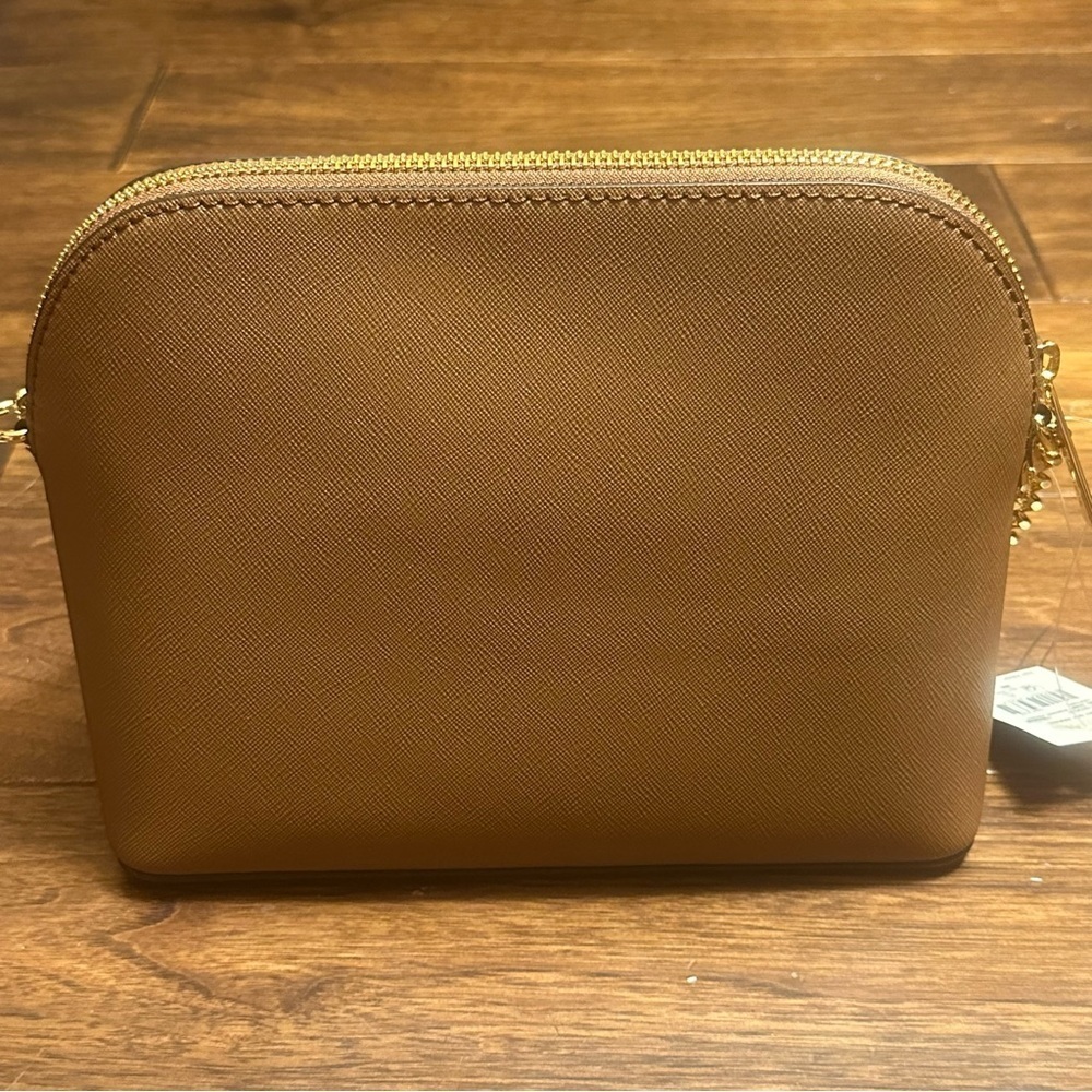 Michael Kors Jet Set Travel Medium Dome Crossbody Bag Purse Luggage Brown NWT - Picture 7 of 15